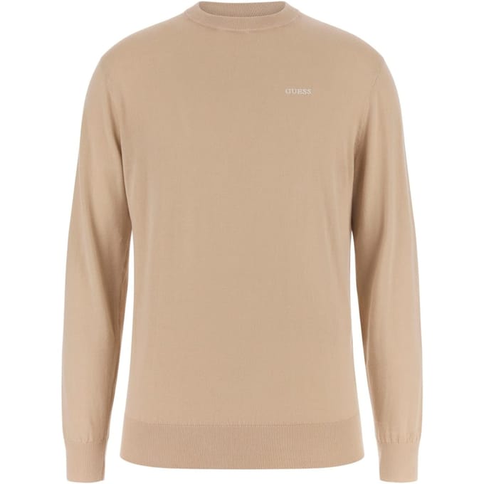 GUESS Chesley Washed Ls Cn Prosecco Taglia: S | Maglie a manica lunga Outlet | Uomo