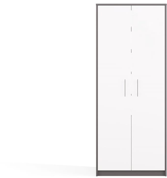 Topeshop OLIV - Kantoorboekenkast - Met deuren - 8 planken - Antraciet/Wit