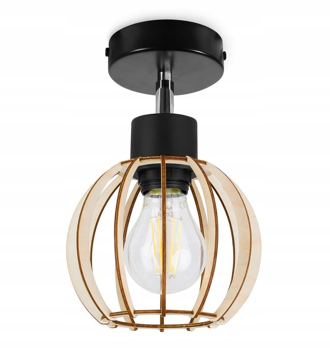 Light-Home Timber – Wandlamp/Plafondlamp – Houten Kap – Modern – E27