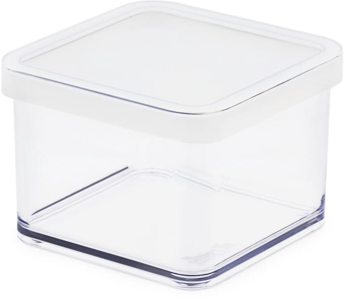 Rotho - Voorraadbus - Vershouddoos - Voorraadpot 10x10x7 cm Transparant / Wit 500 ml