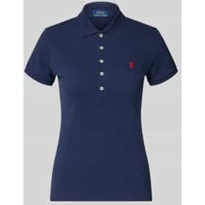 slim fit poloshirt van katoenmix