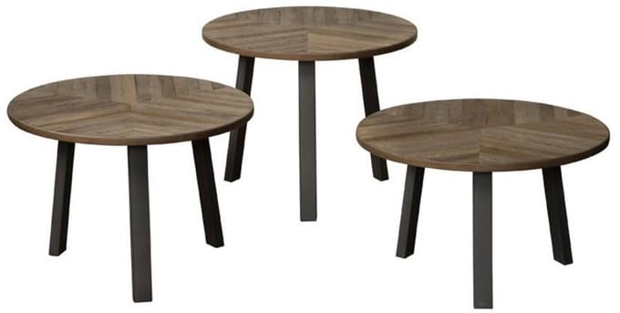 Tower Living - Lazio bijzettafel set ø55 cm - grijs