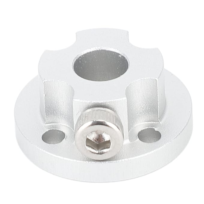 Accouplement d'arbre à bride de 6 mm Accouplement rigide à bride en alliage d'aluminium Accouplement d'arbre de guidage de moteur pour roue omnidirectionnelle 48 mm 14148 DIY white