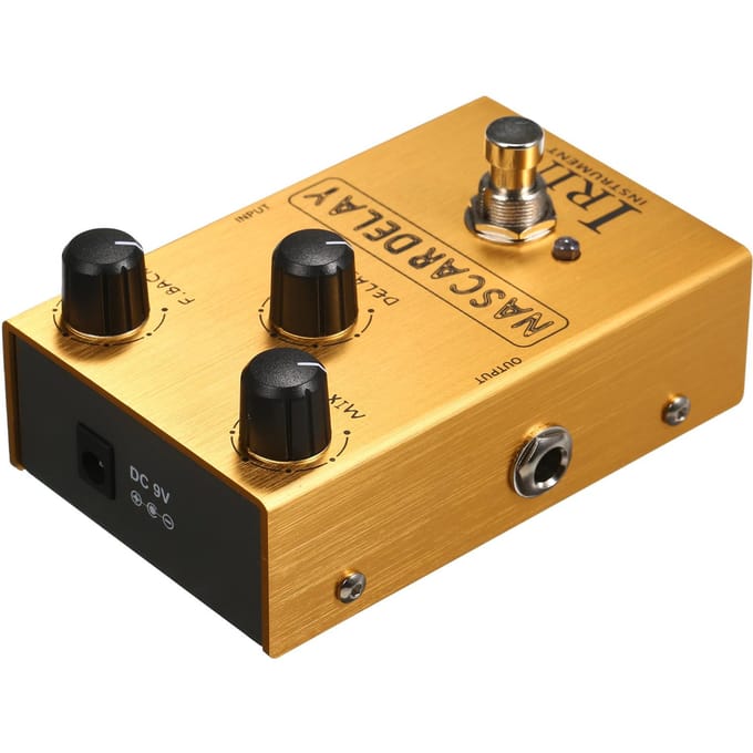 IRIN Delay Gitaar Effectpedaal met Mix/Feedback/Delay 3 Regelknoppen voor Elektrische Gitaar - NASCAR goud