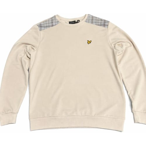 Sweaters Lyle &amp; Scott Check Panelled Crew Neck Sweatshirt Cove