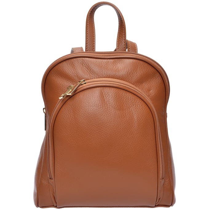 Anna Luchini Brown Rundleer Tas