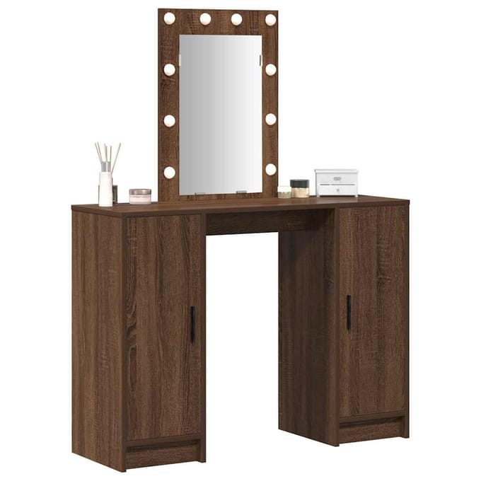 vidaXL - Kaptafel - Bruin - 102 - x - 33 - x - 135 - cm - Bewerkt - hout