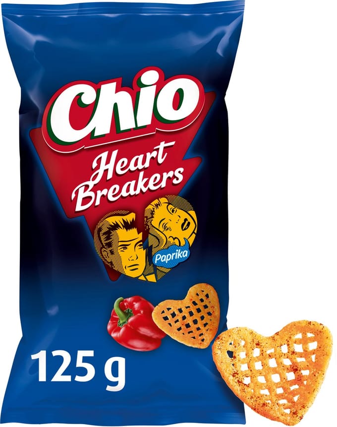 Chio Heartbreakers Paprika - Chips - 10x125 gram