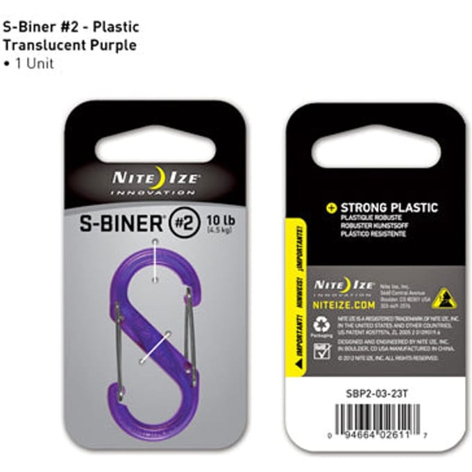 Nite Ize S-Biner Karabijnhaak Kunststof Paars #2