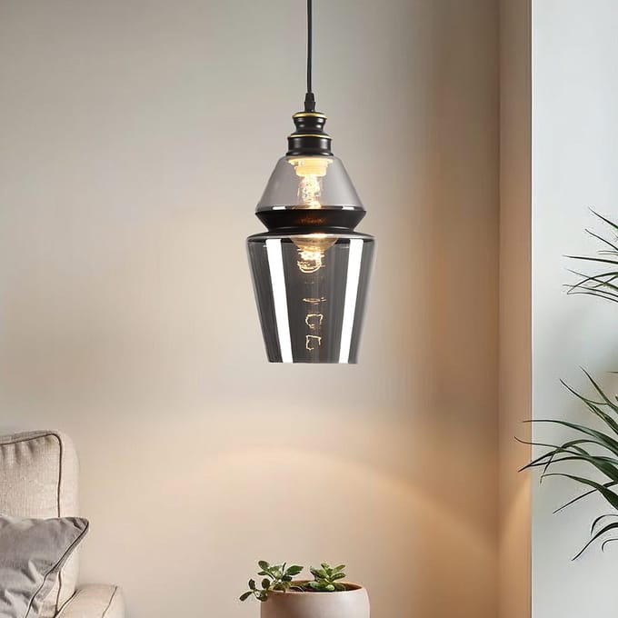 LumenXL 1-lichts hanglamp Sofie - langwerpig glas