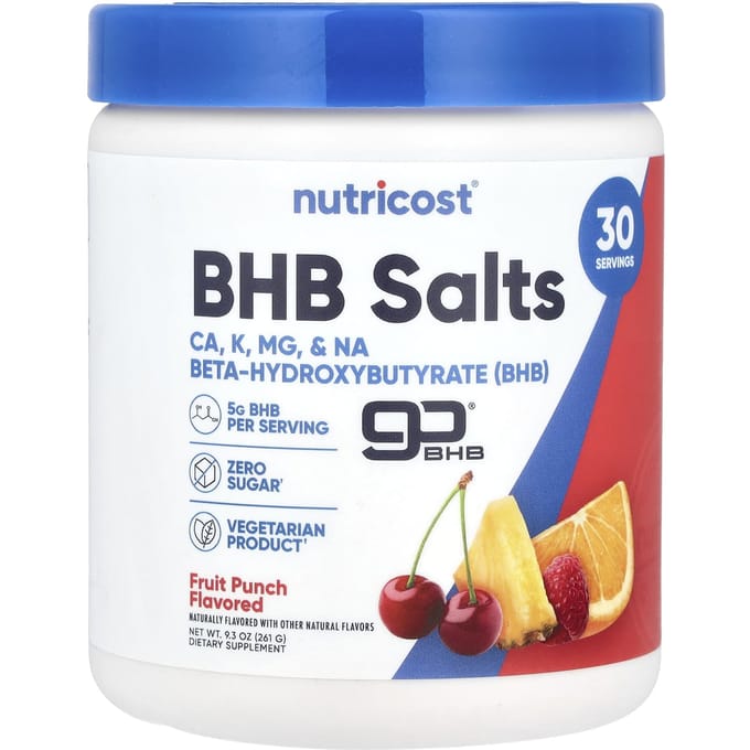 Nutricost, Sels BHB goBHB, Punch aux fruits, 9,3 oz (261 g)