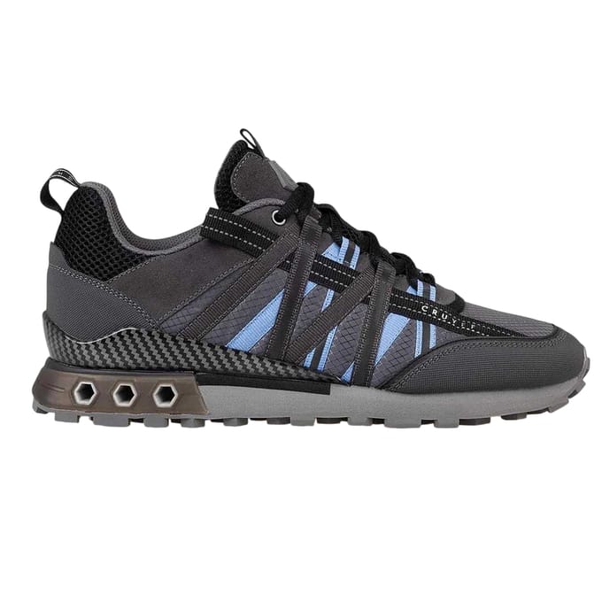 Cruyff Heren Fearia Suede Hex-Tech Trainers (Grijsblauw)