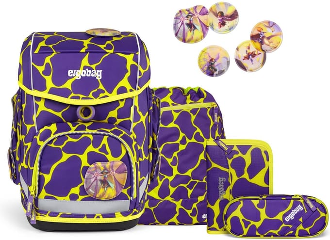 ergobag schooltas Lumi-Edition Cubo-Set 5-delig SuBärkraft paars