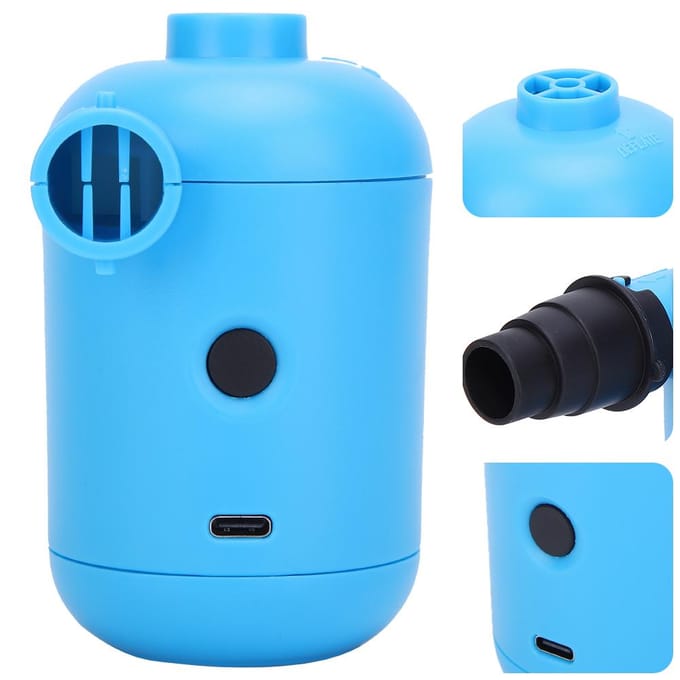 HT?426 USB Elektrische Luchtpomp Universele DC5V Opblazer voor Pneumatische Boot Opblaasbaar Bed Sofa blue