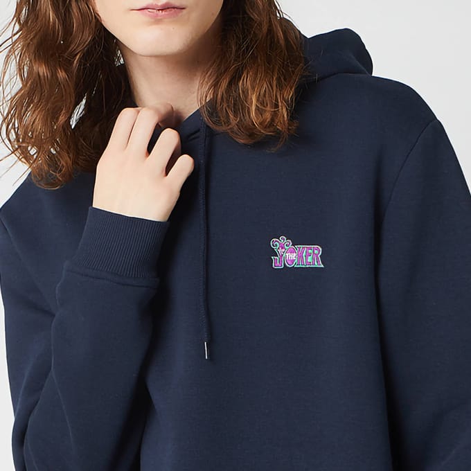 DC The Joker Unisex Embroidered Hoodie - Black - M