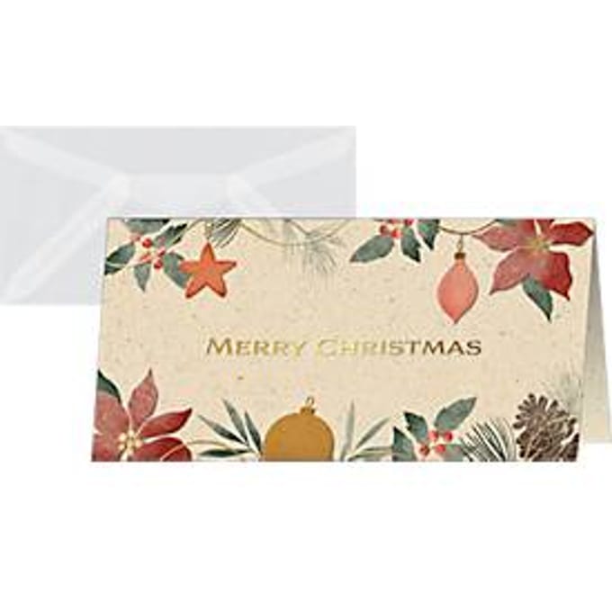 Sigel kerstkaartenset "Christmas Art", DIN lang, graskarton, 10 stuks + 10 enveloppen