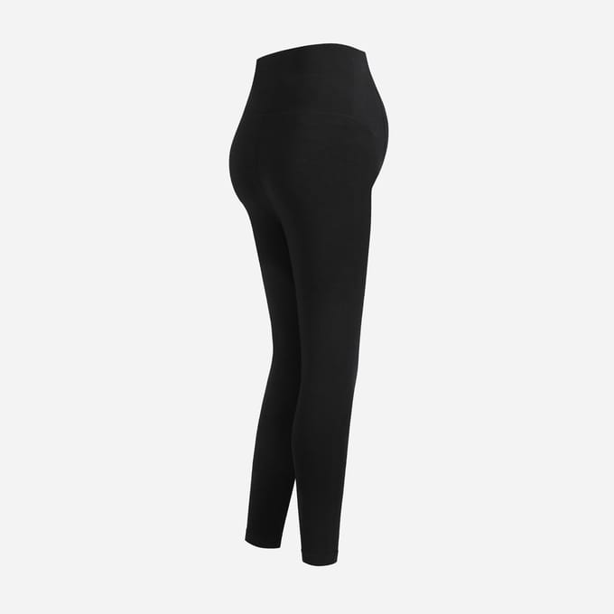 cfab - Naadloze zwangerschapslegging met hoge taille - Zwart - L