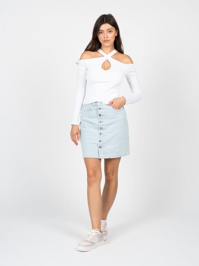 Guess rok Jeansowa Vrouw blauw