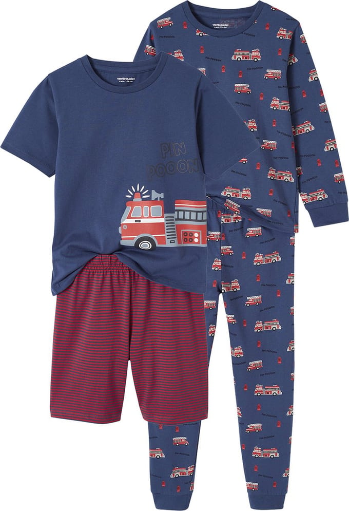 Vertbaudet Set pyjama + pyjashort brandweer jongens