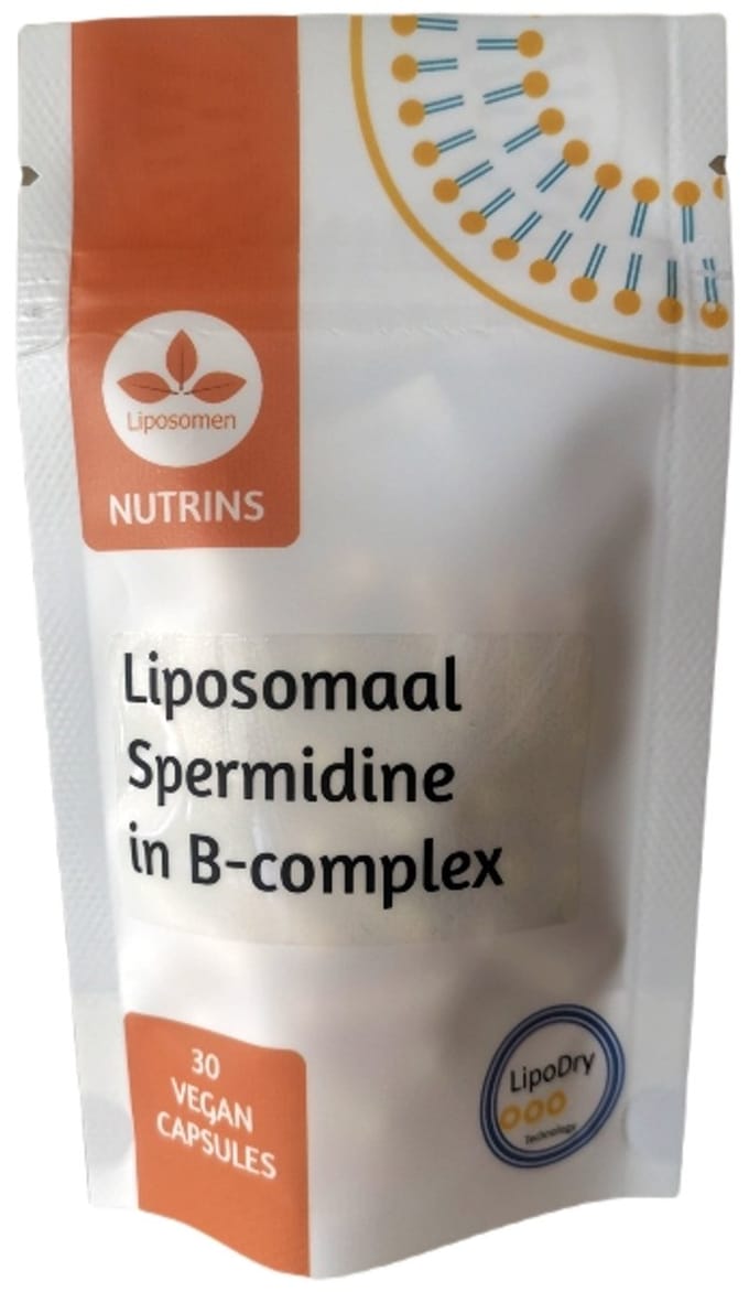 Nutrins liposomaal Spermidine in vitamine B-complex - 30 capsules - 3 mg spermidine.