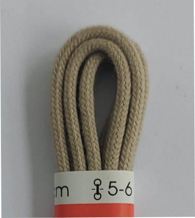 Ronilux Veter - Beige - Dun Rond - Lengte 75 cm - Dikte 2,5 mm - Schoenveter