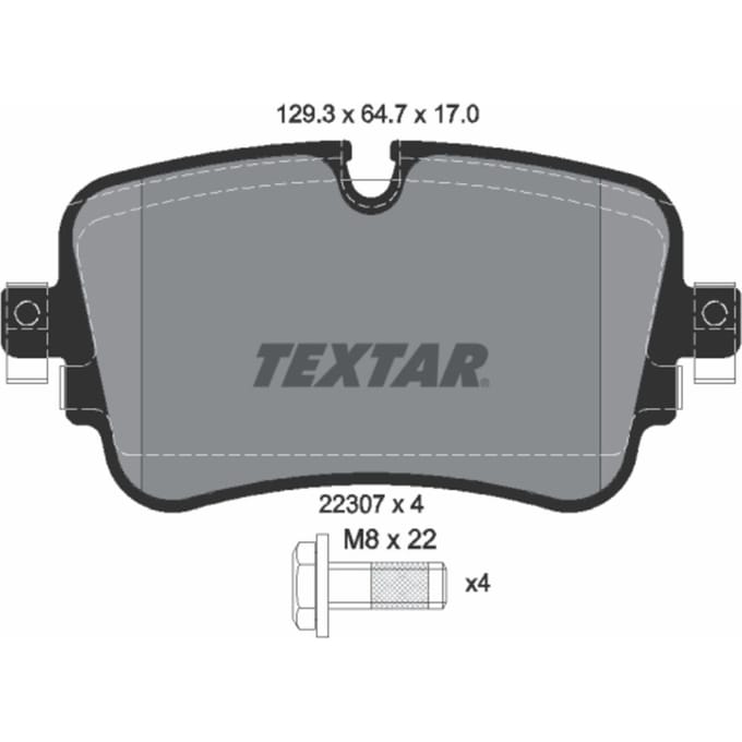 Remblokset TEXTAR 2230701, achter