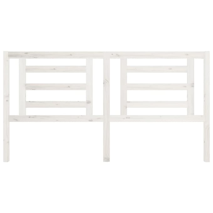vidaXL - Hoofdbord - 186x4x100 - cm - massief - grenenhout - wit