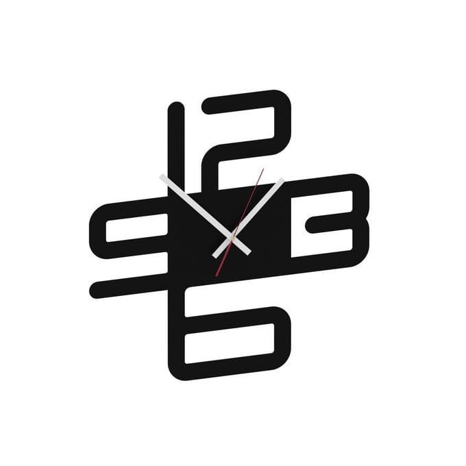 Gamet AD210 - Wandklok - Minimalistisch - Zwart Structuur