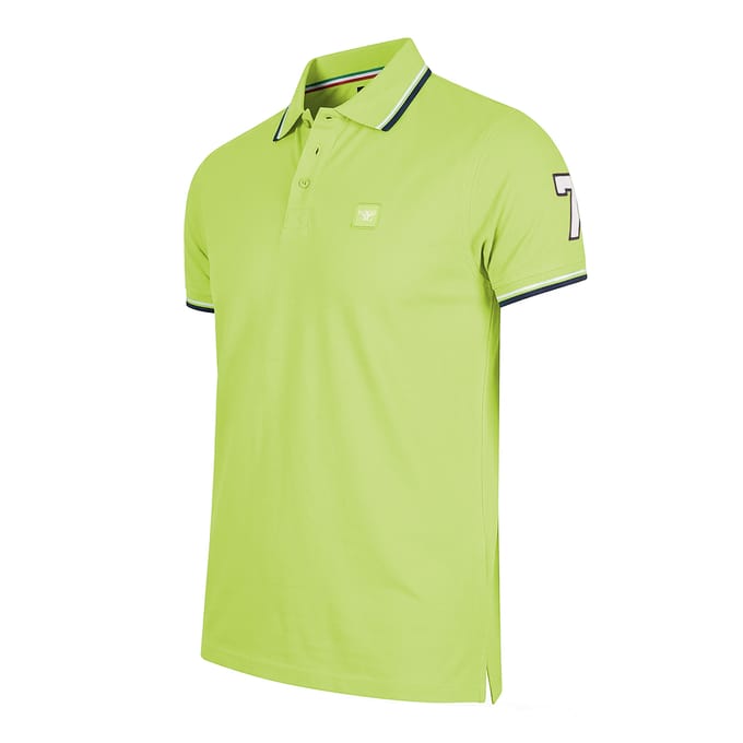 Cappuccino Italia - Heren Polo SS Applique Pique - Groen - Maat M
