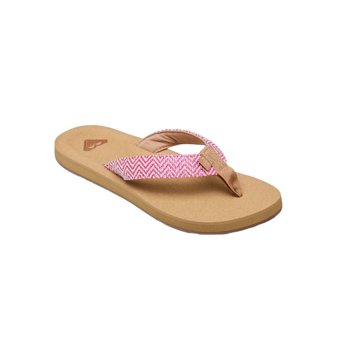 Roxy Porto Raffia Slippers Roze EU 37 Vrouw