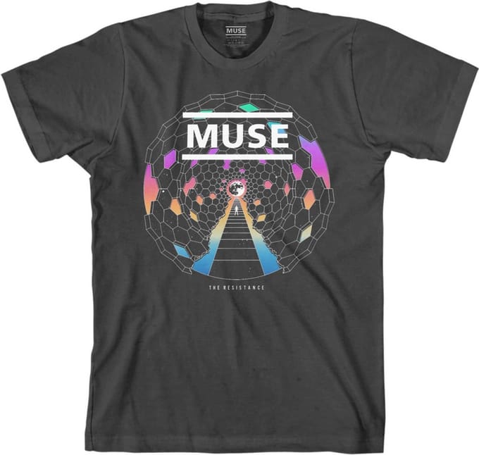 Muse - Resistance Moon Heren T-shirt - L - Zwart