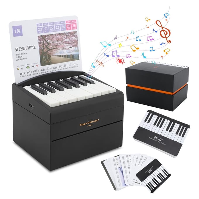 Dailygoods - Speelbare Pianokalender 2025 met Muziekbladen