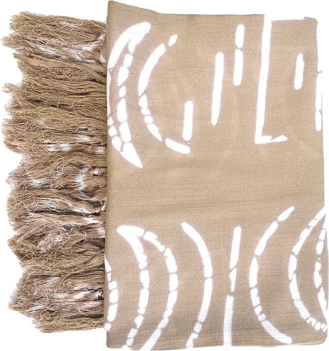 Sarong - Handgemaakte Pareo – Dames Heren - One Size - Beige Wit