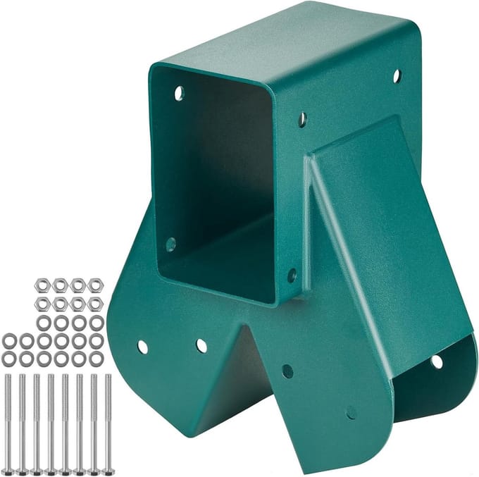 Schommel Beugels - Frame Ondersteuning - Speeltoestel Bouwen - Stabiele A-Frame - 101.6x101.6mm - Groen