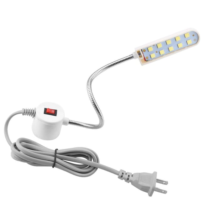 Lampe pour machine à coudre LED SMD 10 perles Lampe à LED magnétique pour couture 6W