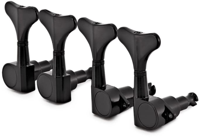 Guitarworks Mini Stemmechanieken voor Basgitaren, 2-in-Line, Zwart