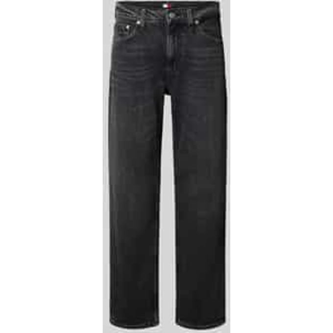 Slim fit straight leg jeans van katoenmix