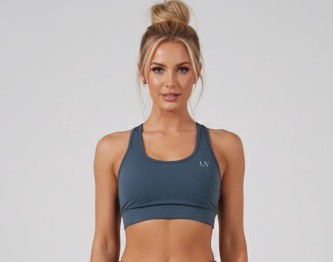 La V Sportbh racerback blauwgrijs S