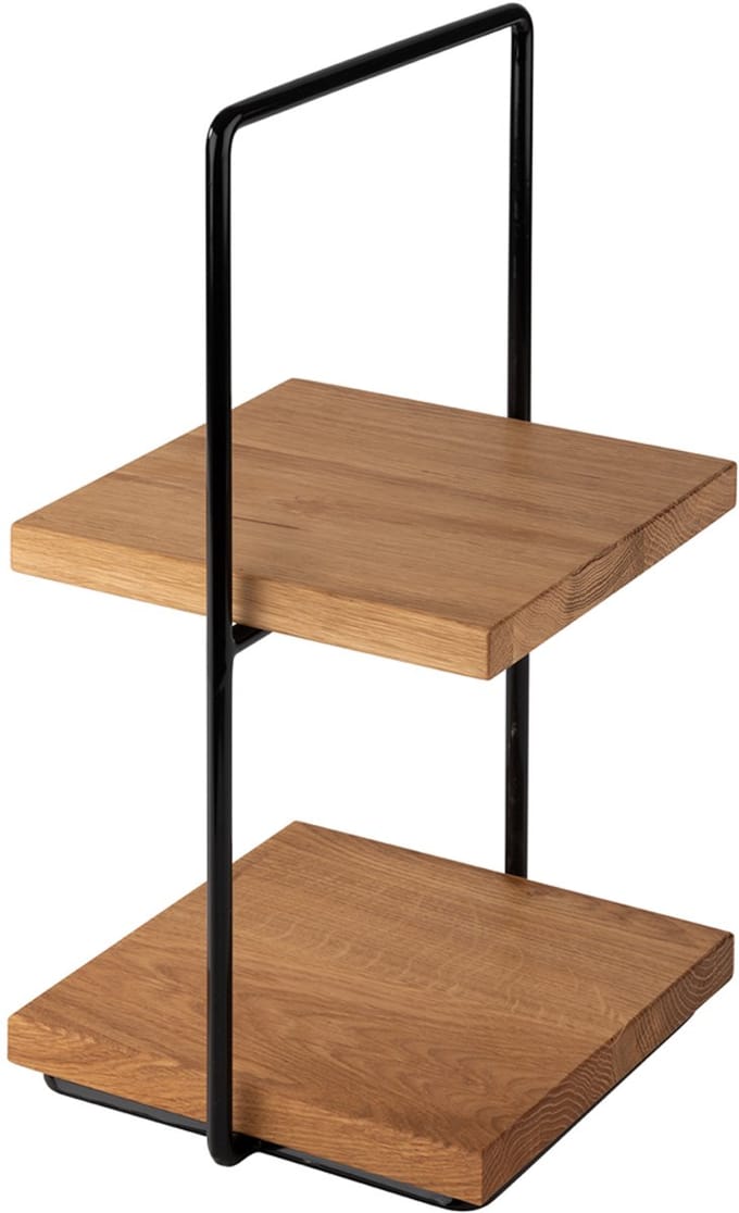 APS Etagère PERFECTO SMALL, 2-laags, eiken, hoogte: 405 mm