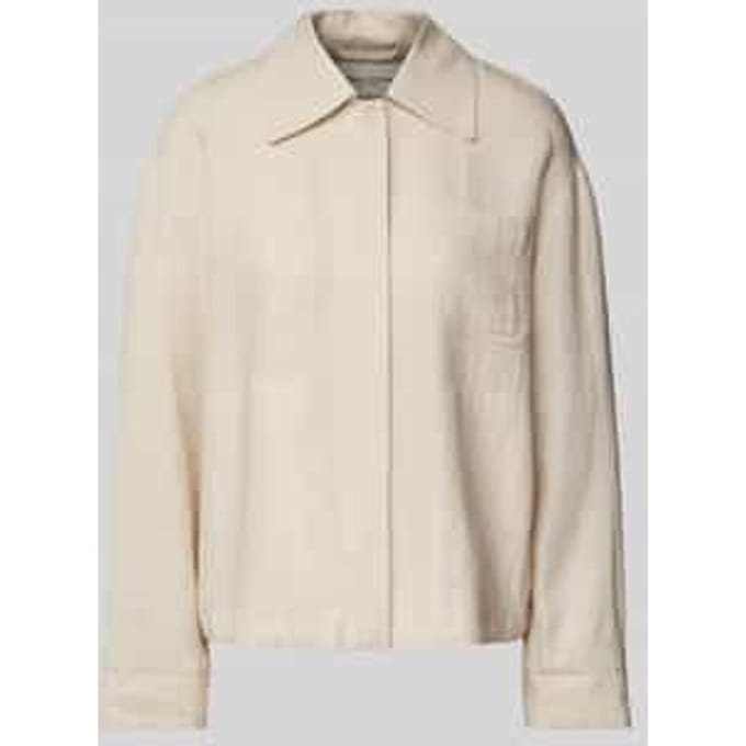 Regular fit overshirt in een mix van linnen en viscose