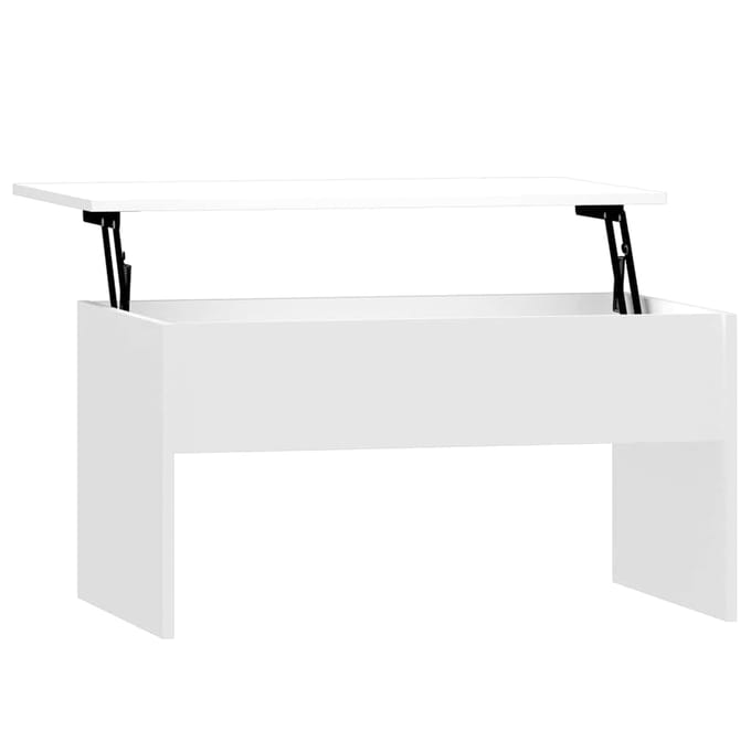 vidaXL - Salontafel - 80x50,5x41,5 - cm - bewerkt - hout - hoogglans - wit