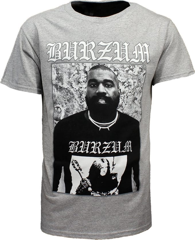 Burzum Kanye West T-Shirt Grijs - Officiële Merchandise - M