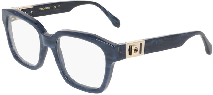 Ferragamo SF3040 Blue horn 52/19/140 WOMAN Brilmonturen