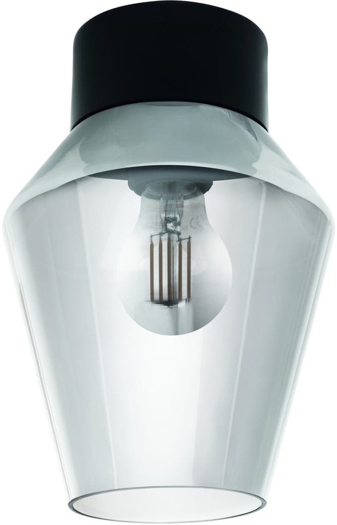 EGLO Verelli wand-/plafondlamp - 60 Watt E27 - 25 cm. - zwart