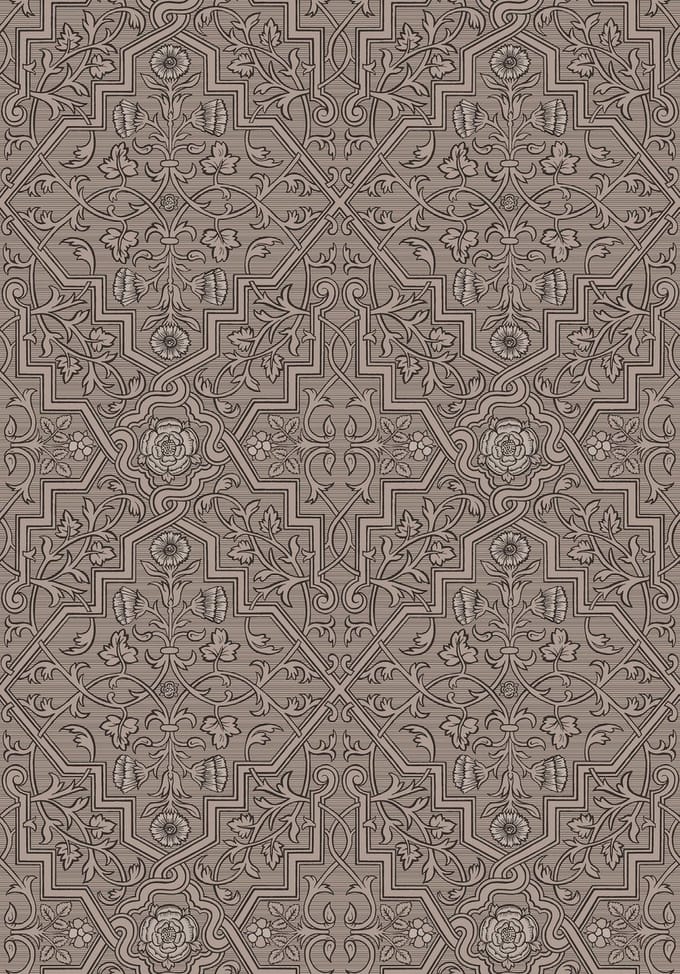Boråstapeter Vliesbehang 4502 - Anno - Klassiek Bruin - 53cm x 10.05m
