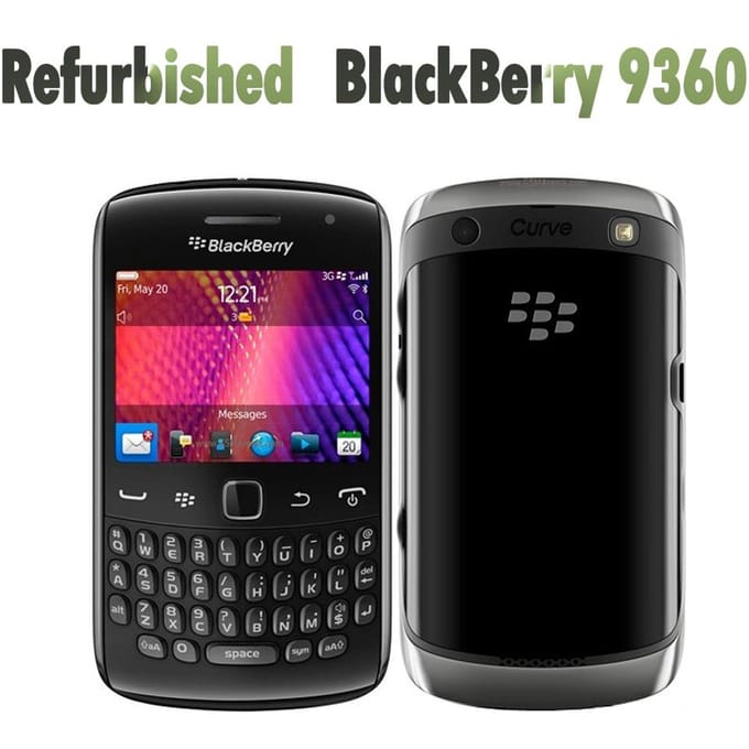 Téléphone Mobile BlackBerry Curve 9360 Rénové RÉSEAU 3G 512 Mo RAM 512 Mo ROM Avec 1 SIM simple set blanc