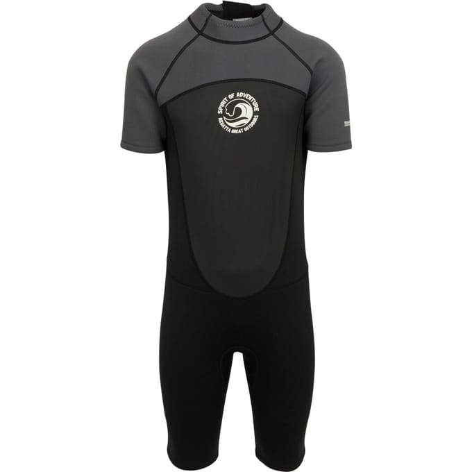 Regatta Heren kort wetsuit (Zwart/Donkergrijs/Wit)