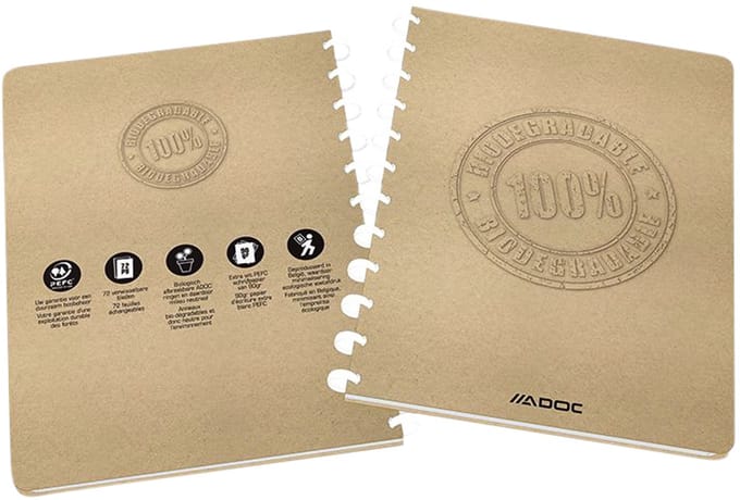 Schrift adoc bio a4 ruit 5x5mm 144pag 90gr kraft | 10 stuks