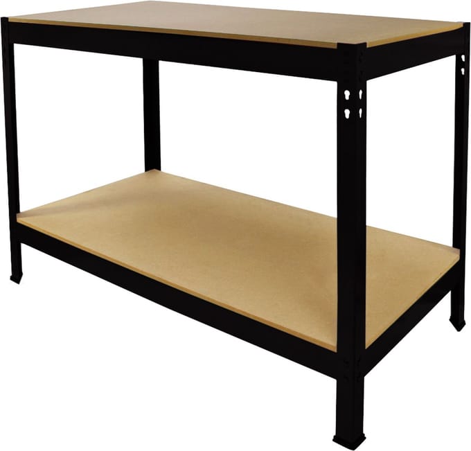Q-rax garage werkbank - zwart - 120x60x90cm - 200kg per plank