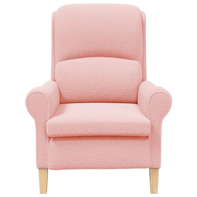 vidaXL - Fauteuil - Roze - Zachte - Sherpa-stof